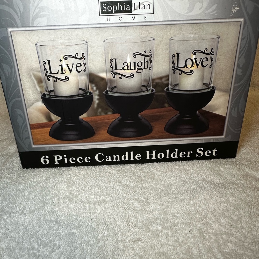 6 piece candle set with base